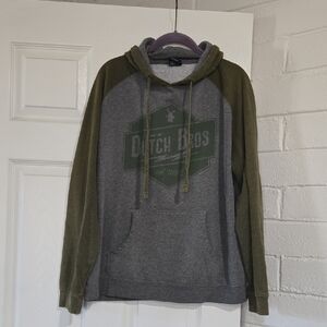 Dutch Bros Olive and Charcoal Men's Hoodie
